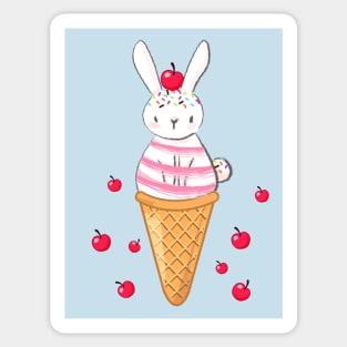 Bunny Ice Cream Sticker